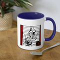 AtrixU High Cat Coffee Mug - white/cobalt blue